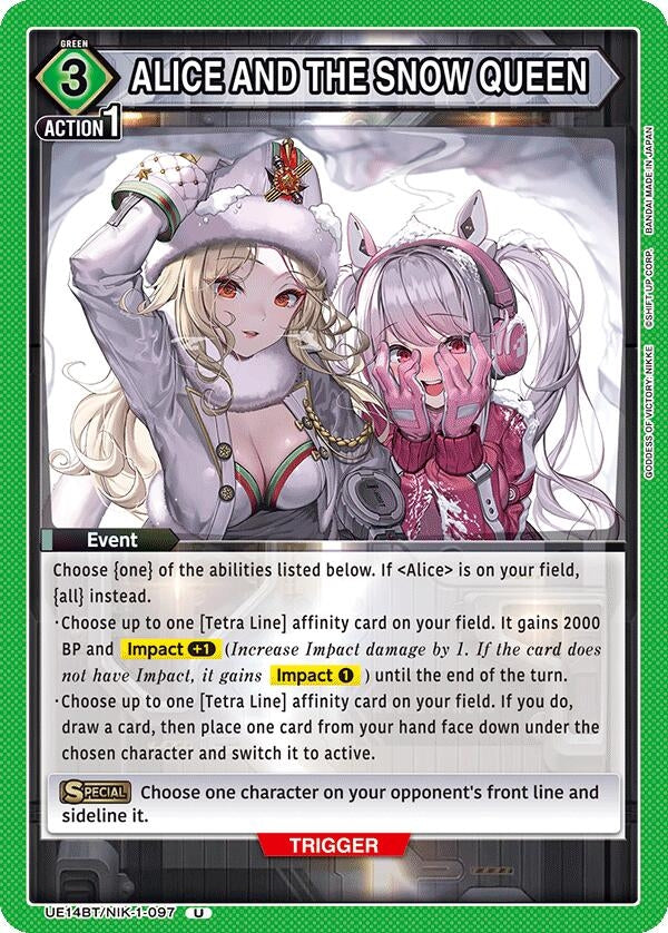 Image for ALICE AND THE SNOW QUEEN (UE14BT/NIK-1-097) (UE14BT: GODDESS OF VICTORY: NIKKE) (UE14BT) - Union Arena