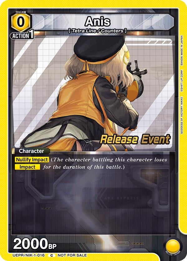 Image for Anis (016) (UEPR/NIK-1-016) (UE14BT: GODDESS OF VICTORY: NIKKE Release Event Cards) (UE14BT_RE) - Union Arena