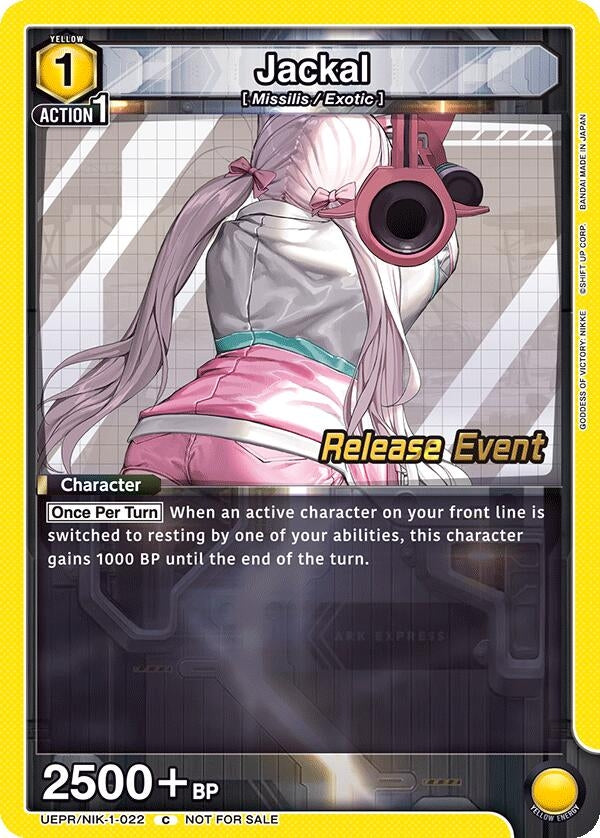 Image for Jackal (022) (UEPR/NIK-1-022) (UE14BT: GODDESS OF VICTORY: NIKKE Release Event Cards) (UE14BT_RE) - Union Arena