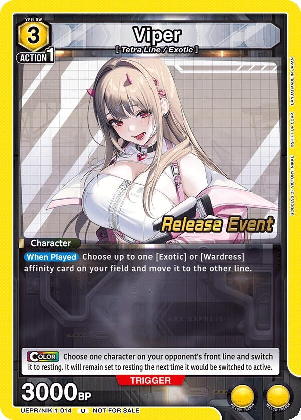 Image for Viper (014) (UEPR/NIK-1-014) (UE14BT: GODDESS OF VICTORY: NIKKE Release Event Cards) (UE14BT_RE) - Union Arena