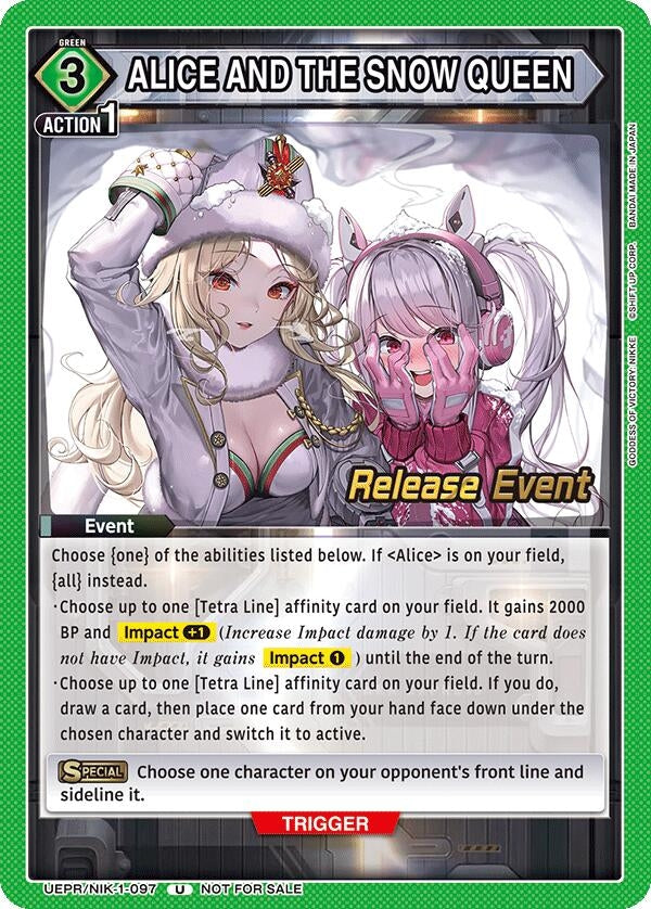 Image for ALICE AND THE SNOW QUEEN (UEPR/NIK-1-097) (UE14BT: GODDESS OF VICTORY: NIKKE Release Event Cards) (UE14BT_RE) - Union Arena