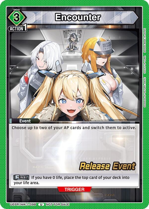 Image for Encounter (098) (UEPR/NIK-1-098) (UE14BT: GODDESS OF VICTORY: NIKKE Release Event Cards) (UE14BT_RE) - Union Arena