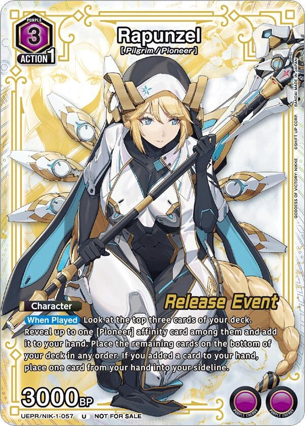 Image for Rapunzel (Release Event Participation) (UEPR/NIK-1-057) (UE14BT: GODDESS OF VICTORY: NIKKE Release Event Cards) (UE14BT_RE) - Union Arena