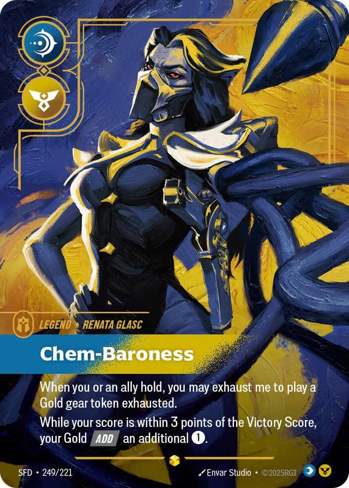 Image for Renata Glasc - Chem-Baroness (Overnumbered) (249/221) (Spiritforged) (SFD) - Riftbound: League of Legends Trading Card Game