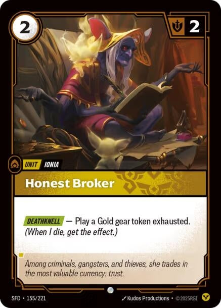 Image for Honest Broker (155/221) (Spiritforged) (SFD) - Riftbound: League of Legends Trading Card Game