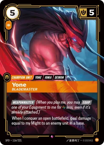 Yone - Blademaster (116/221) (Spiritforged)