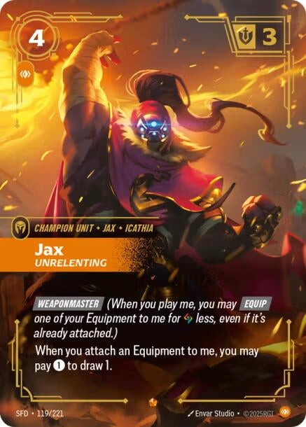 Image for Jax - Unrelenting (119/221) (Spiritforged) (SFD) - Riftbound: League of Legends Trading Card Game