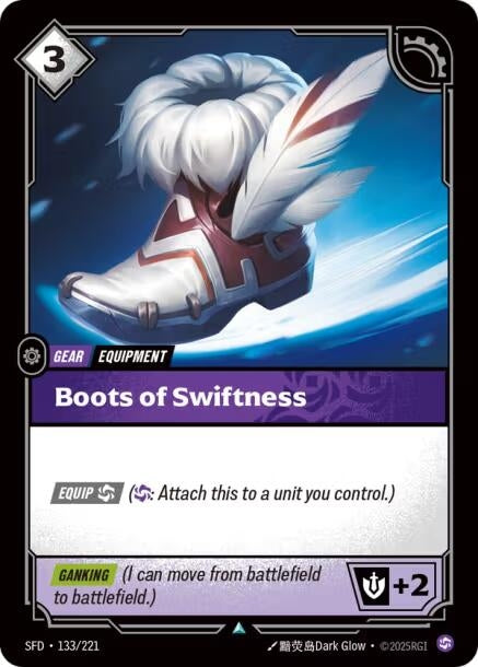 Image for Boots of Swiftness (133/221) (Spiritforged) (SFD) - Riftbound: League of Legends Trading Card Game