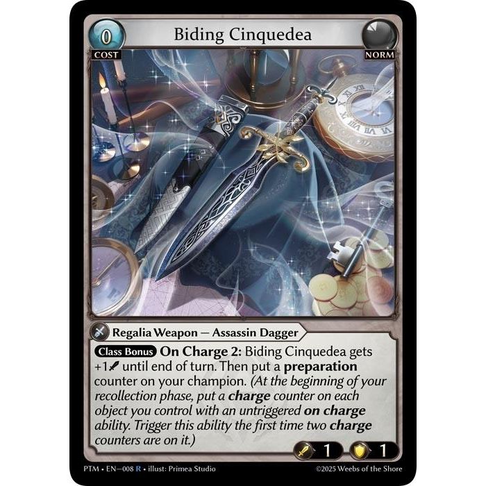 Image for Biding Cinquedea (008) (Phantom Monarchs) - Grand Archive TCG