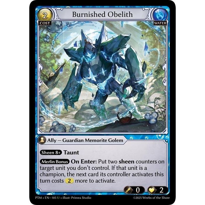Image for Burnished Obelith (105) (Phantom Monarchs) - Grand Archive TCG
