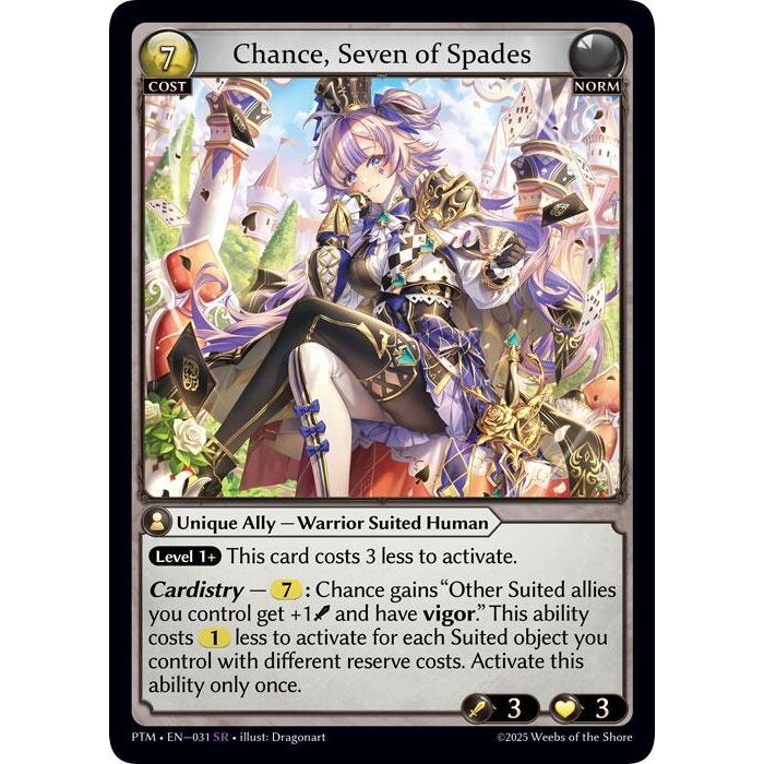 Image for Chance, Seven of Spades (031) (Phantom Monarchs) - Grand Archive TCG
