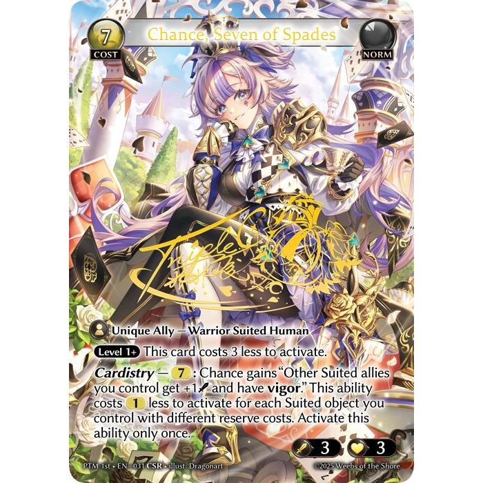 Image for Chance, Seven of Spades (CSR) (031) (Phantom Monarchs) - Grand Archive TCG