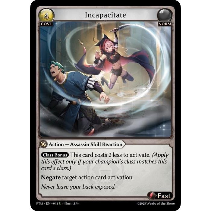 Image for Incapacitate (041) (Phantom Monarchs) - Grand Archive TCG
