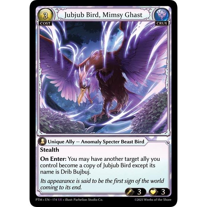 Image for Jubjub Bird, Mimsy Ghast (174) (Phantom Monarchs) - Grand Archive TCG