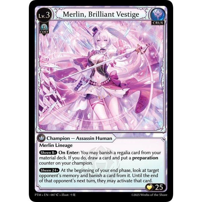 Image for Merlin, Brilliant Vestige (007) (Phantom Monarchs) - Grand Archive TCG