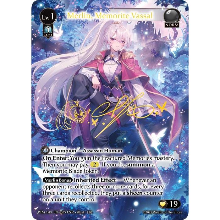 Image for Merlin, Memorite Vassal (CSR) (005) (Phantom Monarchs) - Grand Archive TCG