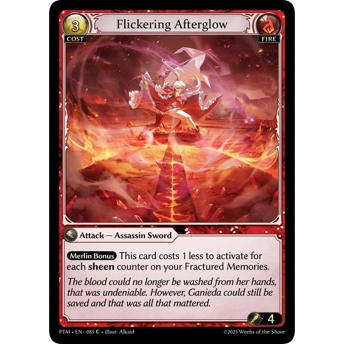 Image for Flickering Afterglow (Curio Foil) (085) (Phantom Monarchs) - Grand Archive TCG