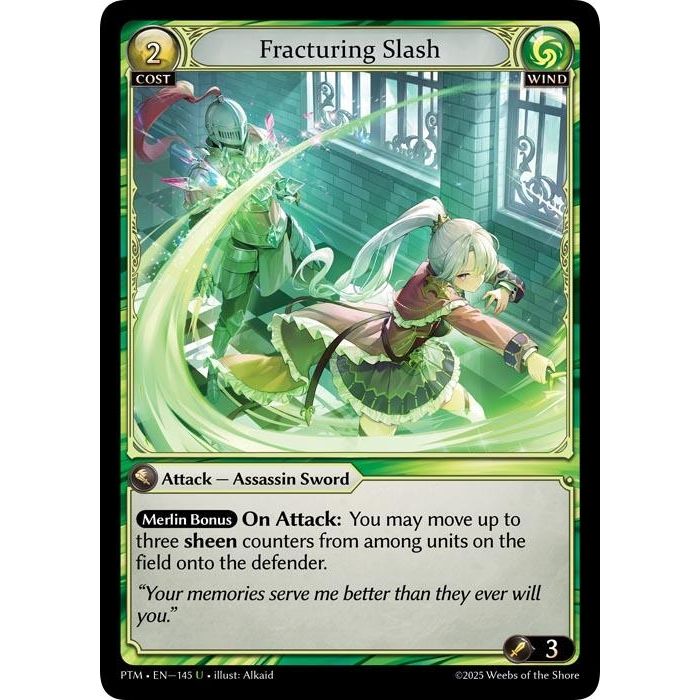 Image for Fracturing Slash (Curio Foil) (145) (Phantom Monarchs) - Grand Archive TCG