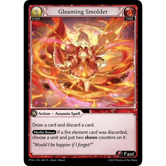 Image for Gleaming Smolder (Curio Foil) (087) (Phantom Monarchs) - Grand Archive TCG