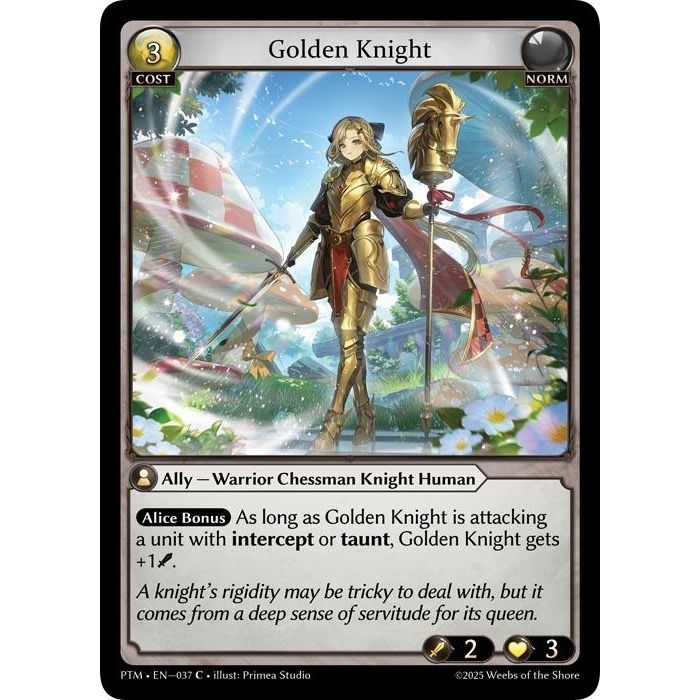 Image for Golden Knight (Curio Foil) (037) (Phantom Monarchs) - Grand Archive TCG