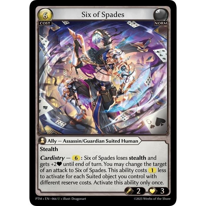 Image for Six of Spades (Curio Foil) (066) (Phantom Monarchs) - Grand Archive TCG