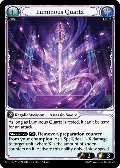 Image for Luminous Quartz (012) (Merlin Re: Collection, Brilliant Vestige) (BRLVST) - Grand Archive TCG