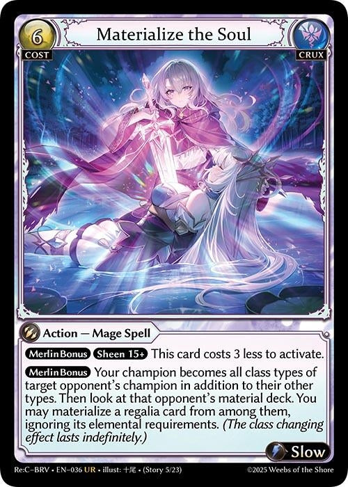 Image for Materialize the Soul (036) (Merlin Re: Collection, Brilliant Vestige) (BRLVST) - Grand Archive TCG