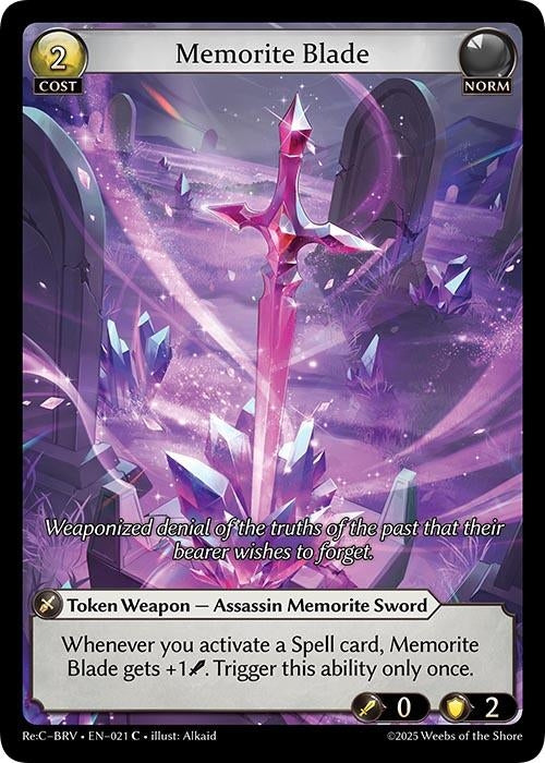 Image for Memorite Blade (021) (Merlin Re: Collection, Brilliant Vestige) (BRLVST) - Grand Archive TCG