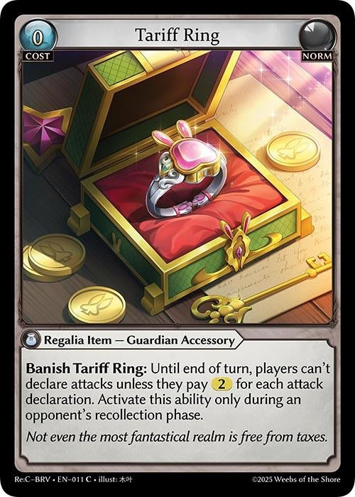 Image for Tariff Ring (011) (Merlin Re: Collection, Brilliant Vestige) (BRLVST) - Grand Archive TCG