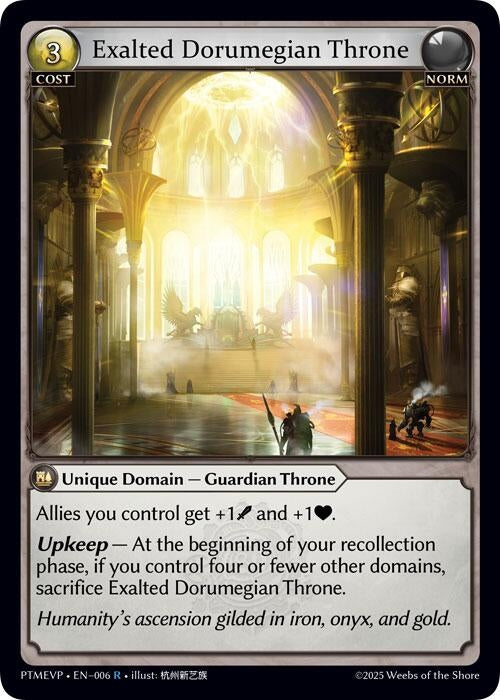 Image for Exalted Dorumegian Throne (006) (Phantom Monarchs Event Pack) (PHME) - Grand Archive TCG