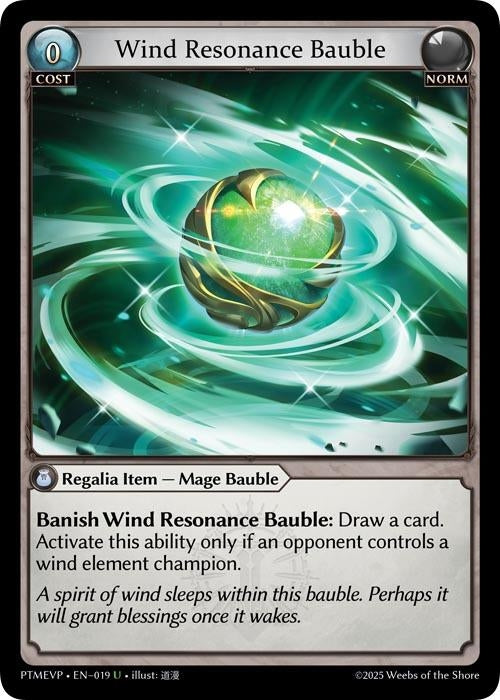 Image for Wind Resonance Bauble (019) (Phantom Monarchs Event Pack) (PHME) - Grand Archive TCG