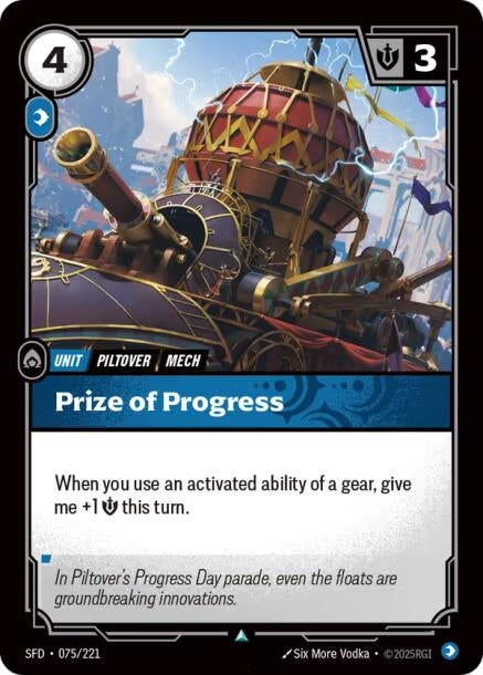 Image for Prize of Progress (075/221) (Spiritforged) (SFD) - Riftbound: League of Legends Trading Card Game
