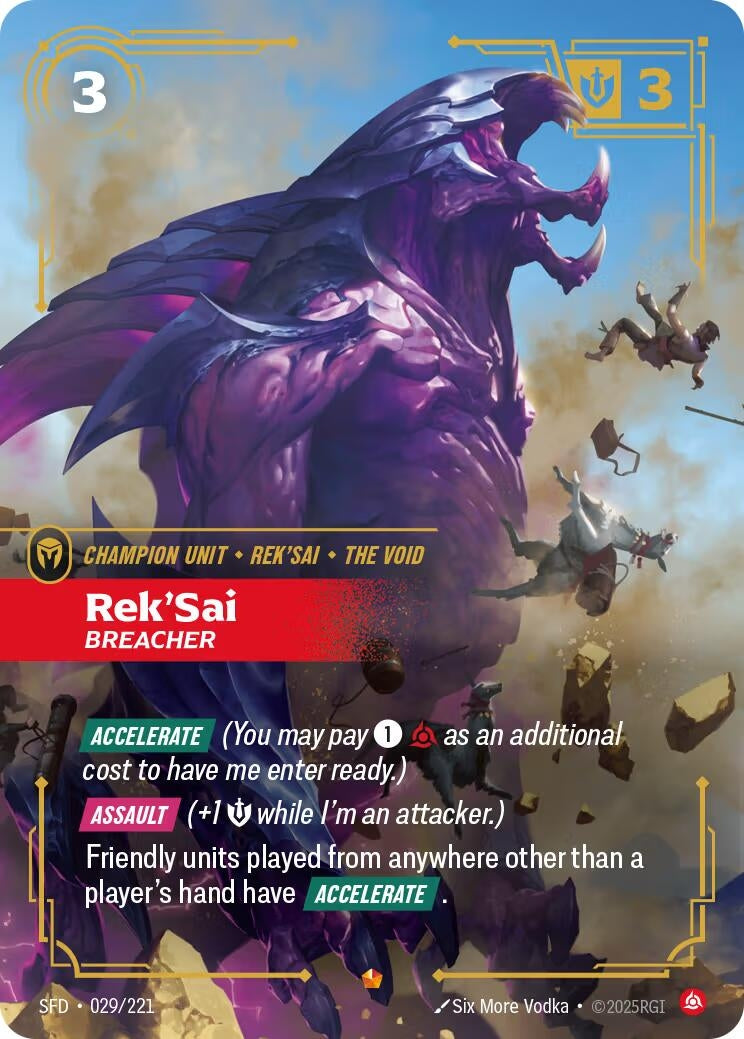 Image for Rek'Sai - Breacher (029/221) (Spiritforged) (SFD) - Riftbound: League of Legends Trading Card Game