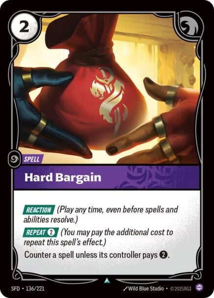 Image for Hard Bargain (136/221) (Spiritforged) (SFD) - Riftbound: League of Legends Trading Card Game