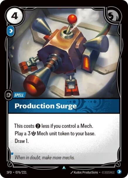 Image for Production Surge (076/221) (Spiritforged) (SFD) - Riftbound: League of Legends Trading Card Game