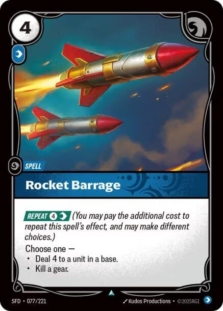 Image for Rocket Barrage (077/221) (Spiritforged) (SFD) - Riftbound: League of Legends Trading Card Game