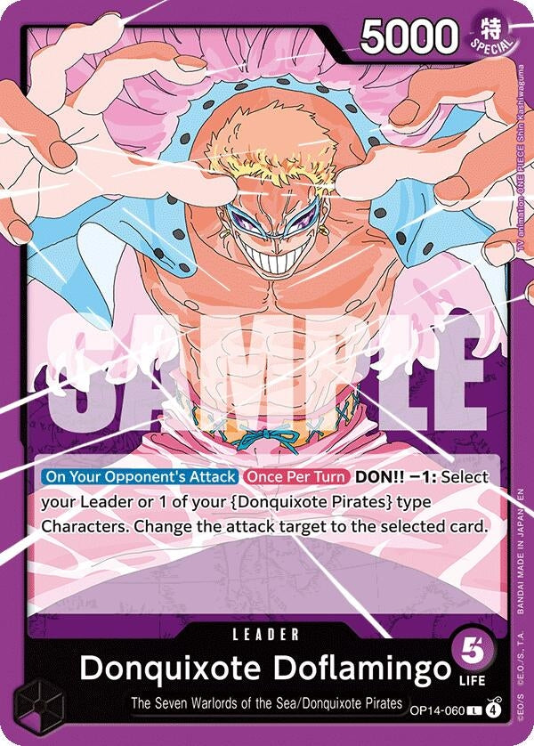 Image for Donquixote Doflamingo - OP14-060 (OP14-060) (The Azure Sea's Seven) (OP14) - One Piece Card Game