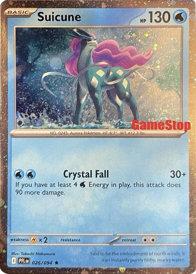 Image for Suicune (Cosmos Holo) (Gamestop Exclusive) (026/094) (Miscellaneous Cards & Products) (MCAP) - Pokemon