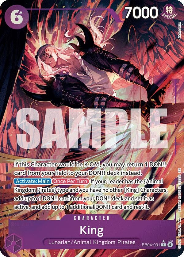 Image for King (Alternate Art) (EB04-031) (The Azure Sea's Seven) (OP14) - One Piece Card Game