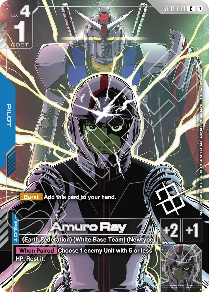 Image for Amuro Ray (Regional Championship) (ST01-010) (Gundam Promotional Cards) (GCG-PR) - Gundam Card Game