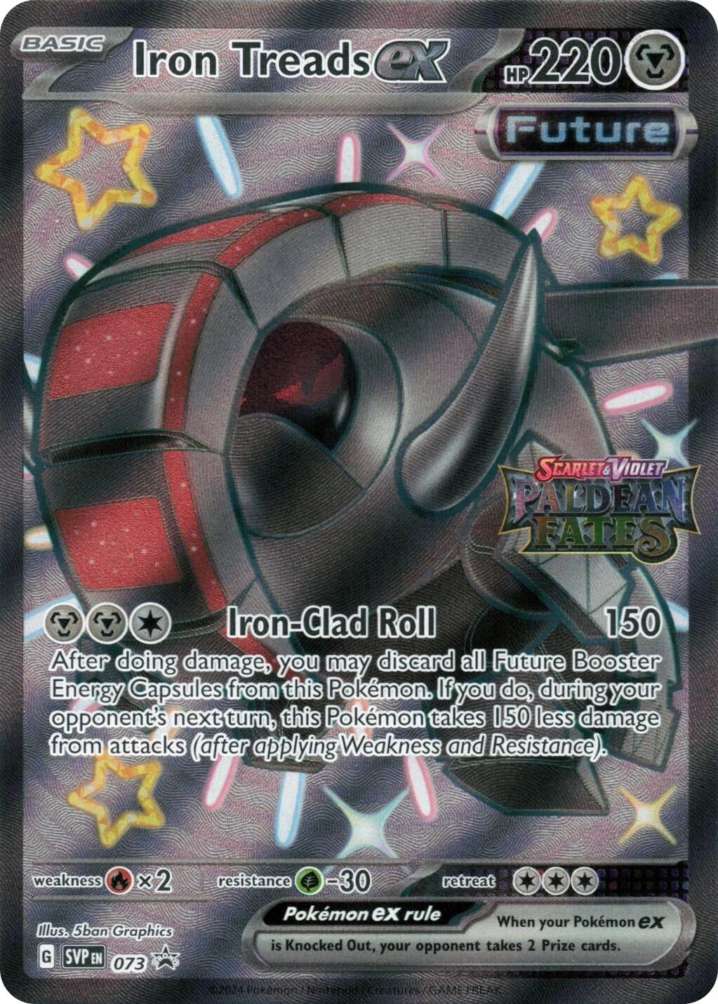 Image for Iron Treads ex - 073 (Paldean Fates Stamped) (073) (Miscellaneous Cards & Products) (MCAP) - Pokemon