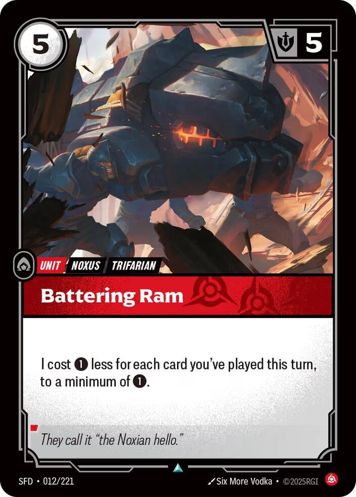 Image for Battering Ram (012/221) (Spiritforged) (SFD) - Riftbound: League of Legends Trading Card Game