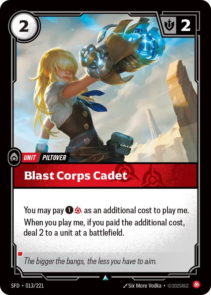 Image for Blast Corps Cadet (013/221) (Spiritforged) (SFD) - Riftbound: League of Legends Trading Card Game
