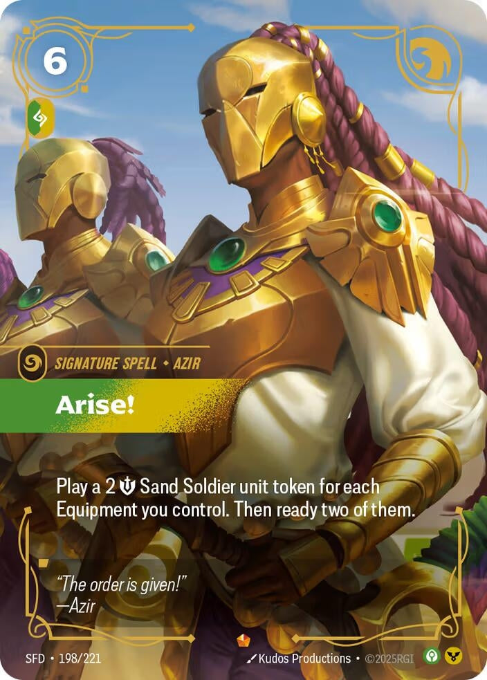 Image for Arise! (198/221) (Spiritforged) (SFD) - Riftbound: League of Legends Trading Card Game