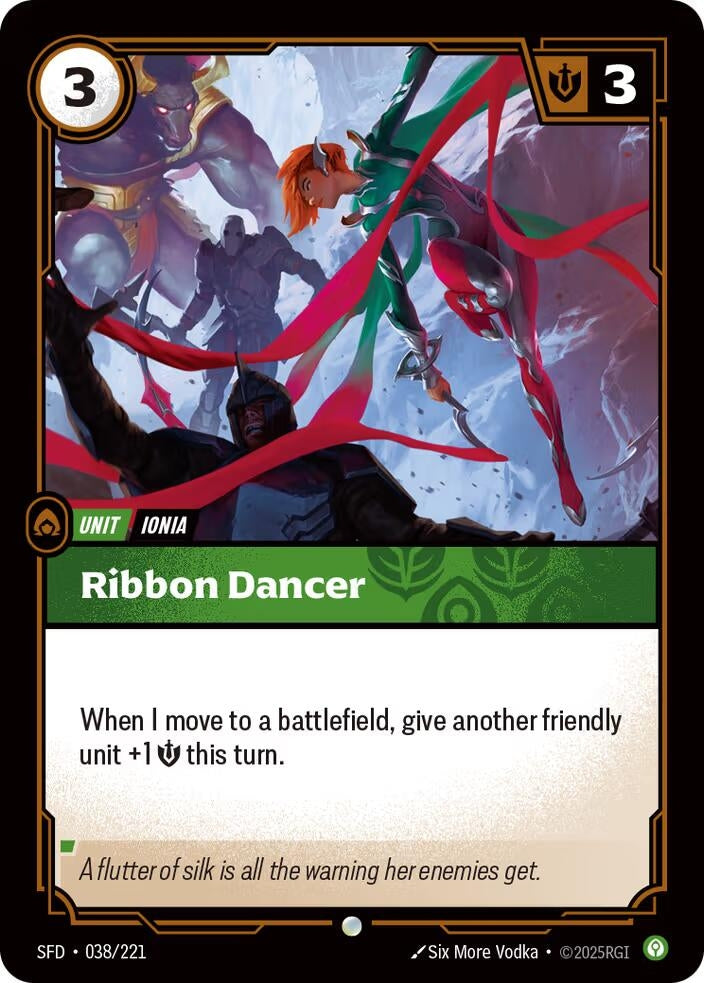 Image for Ribbon Dancer (038/221) (Spiritforged) (SFD) - Riftbound: League of Legends Trading Card Game