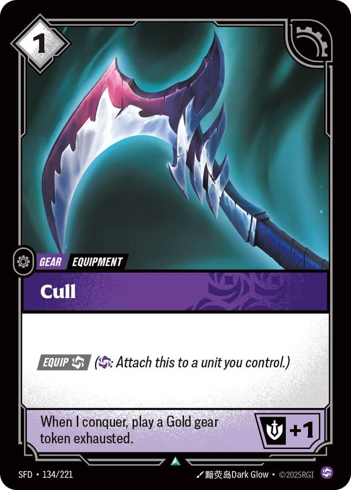 Image for Cull (134/221) (Spiritforged) (SFD) - Riftbound: League of Legends Trading Card Game