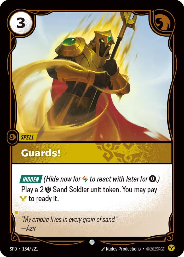 Image for Guards! (154/221) (Spiritforged) (SFD) - Riftbound: League of Legends Trading Card Game