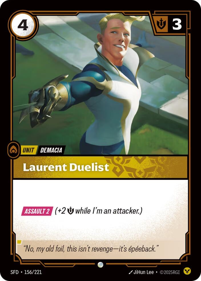 Image for Laurent Duelist (156/221) (Spiritforged) (SFD) - Riftbound: League of Legends Trading Card Game