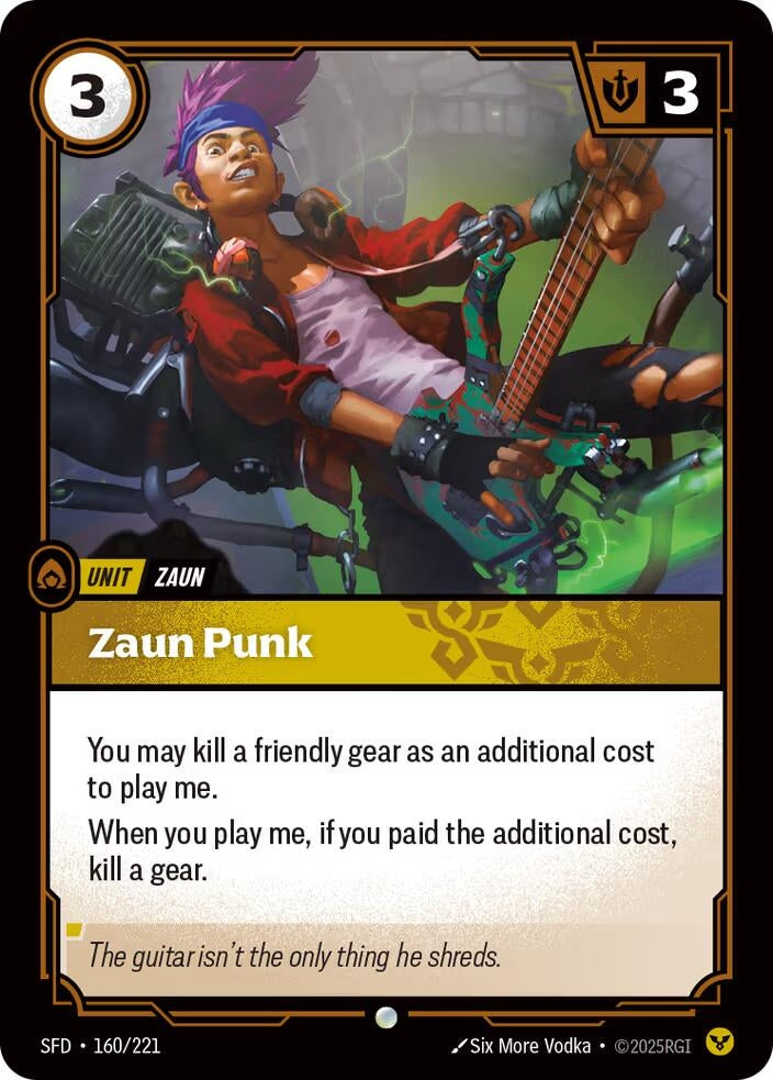 Image for Zaun Punk (160/221) (Spiritforged) (SFD) - Riftbound: League of Legends Trading Card Game