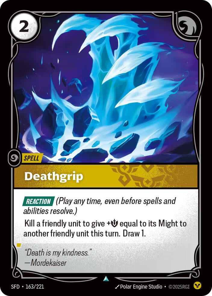 Image for Deathgrip (163/221) (Spiritforged) (SFD) - Riftbound: League of Legends Trading Card Game